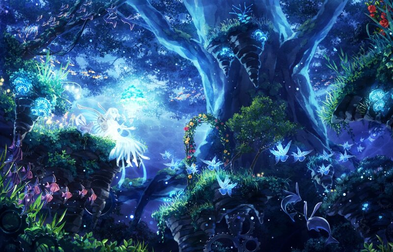 Fairy in a Forest — Blue, Magical