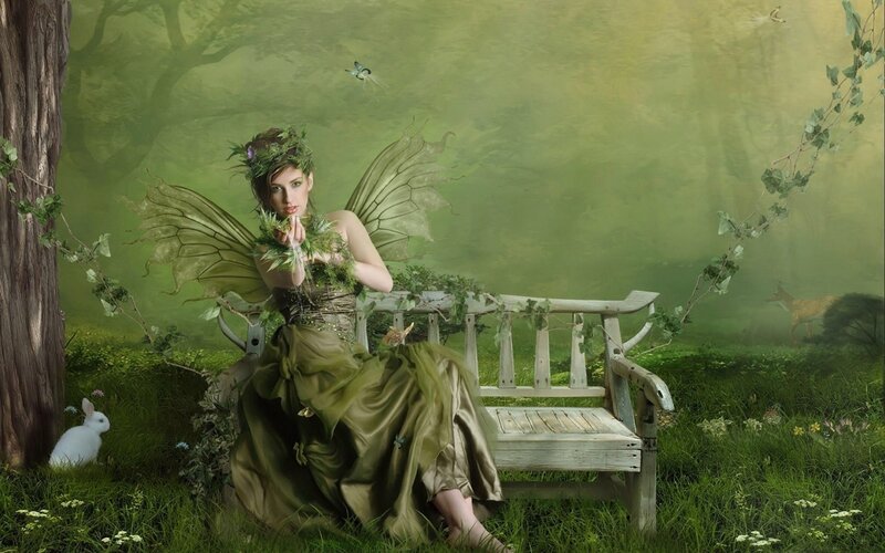 fairy in a forest garden