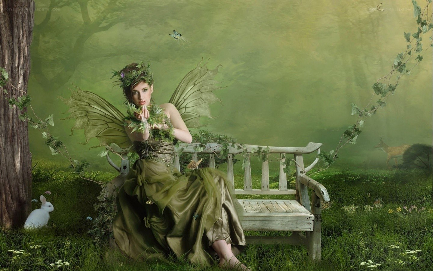 fairy in a forest garden