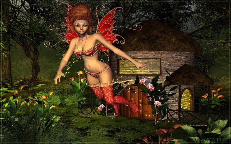 fairy in a forest glade