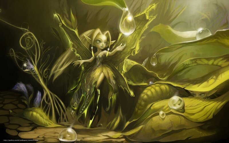 Fairy in a Forest — Green, Mysterious