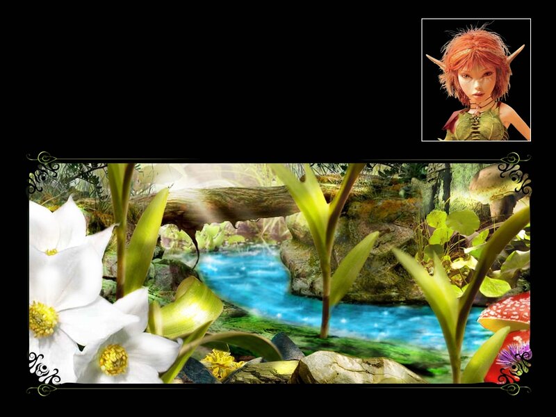 Fairy in a forest stream