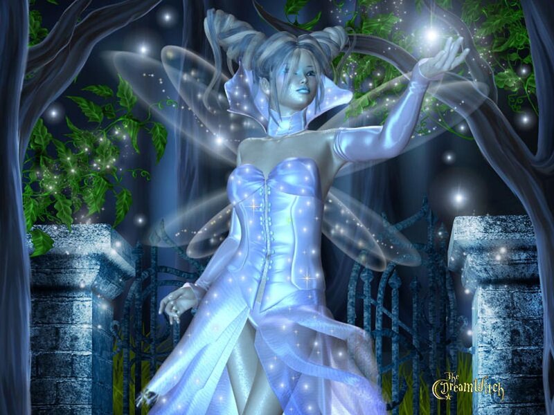 Fairy in a Garden — Blue