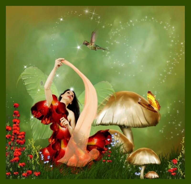 Fairy in a Garden — Green