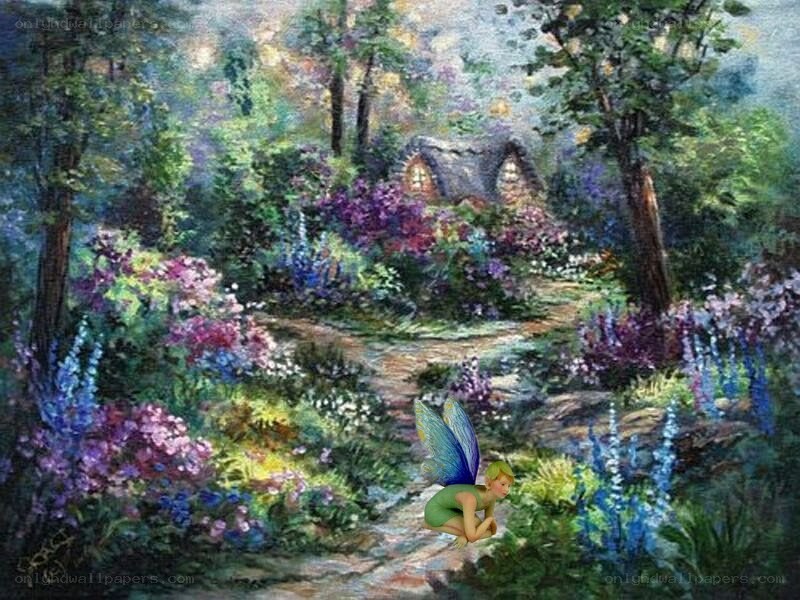 Fairy in a garden path