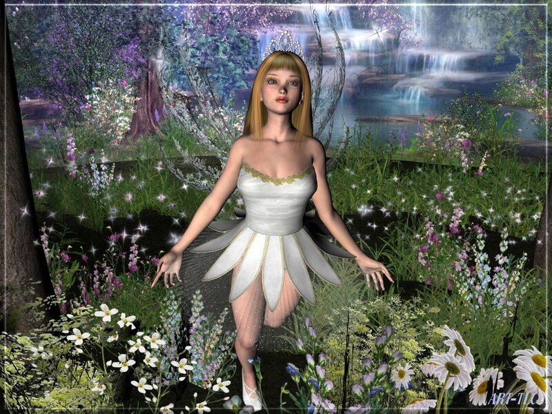 Fairy in a Garden — White