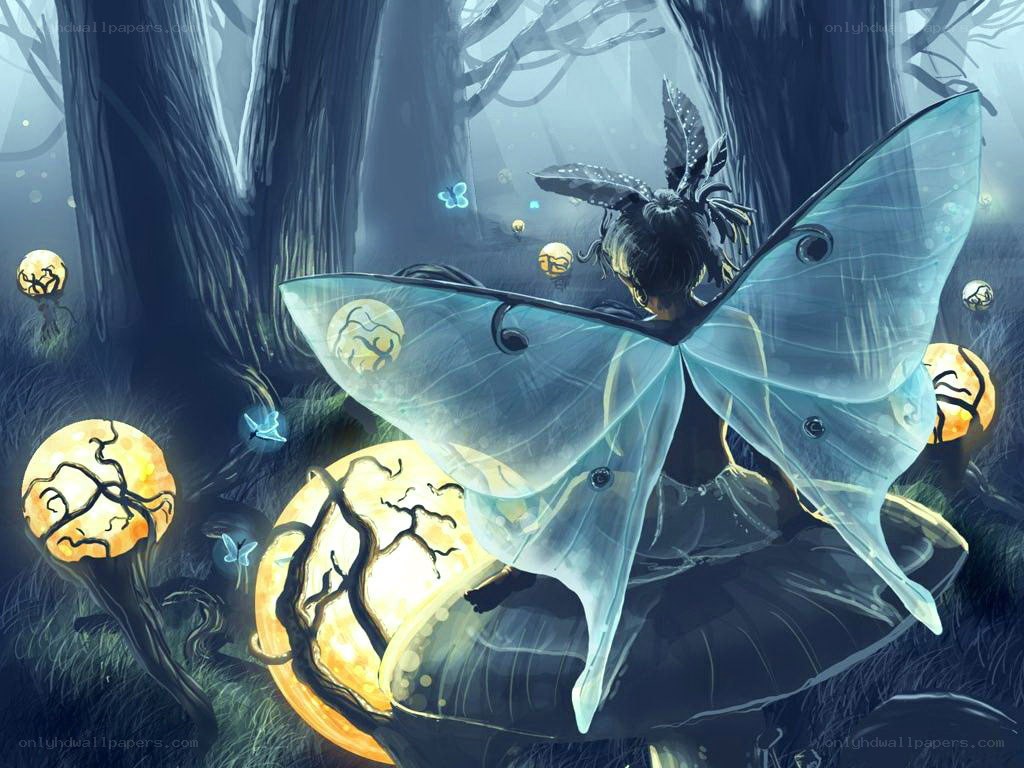 fairy in a glowing forest