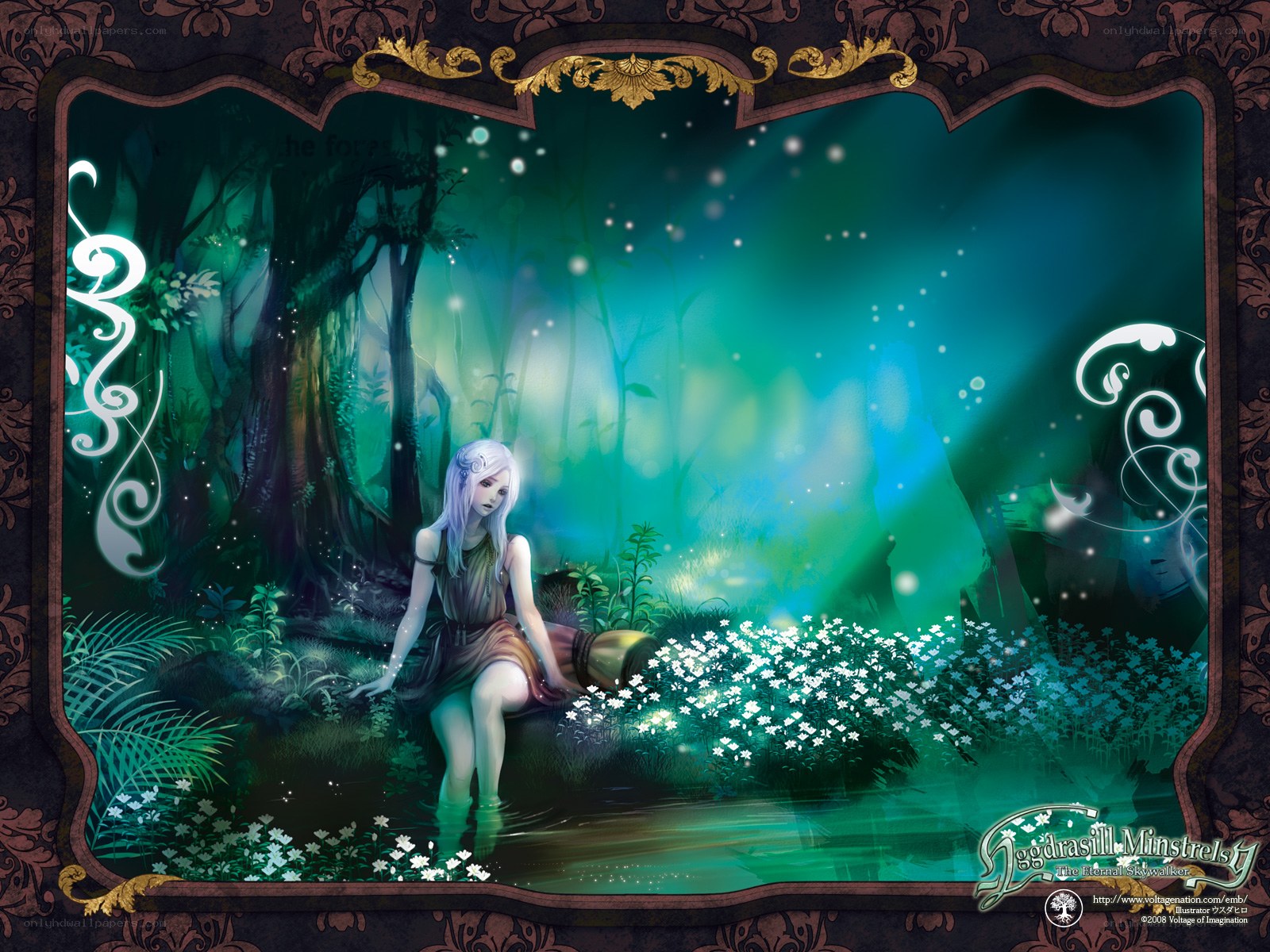 Fairy in a glowing forest