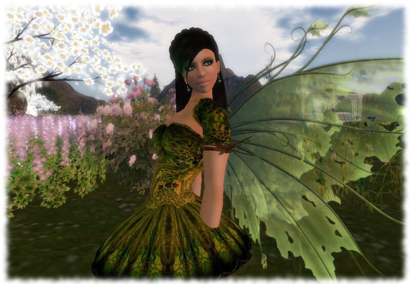 fairy in a green dress