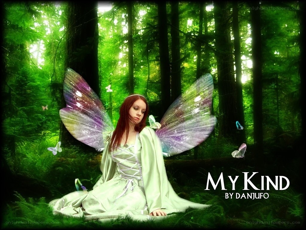 fairy in a green forest