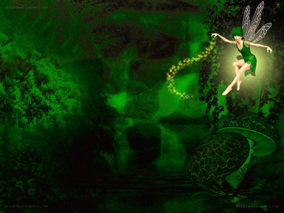 fairy in a green forest