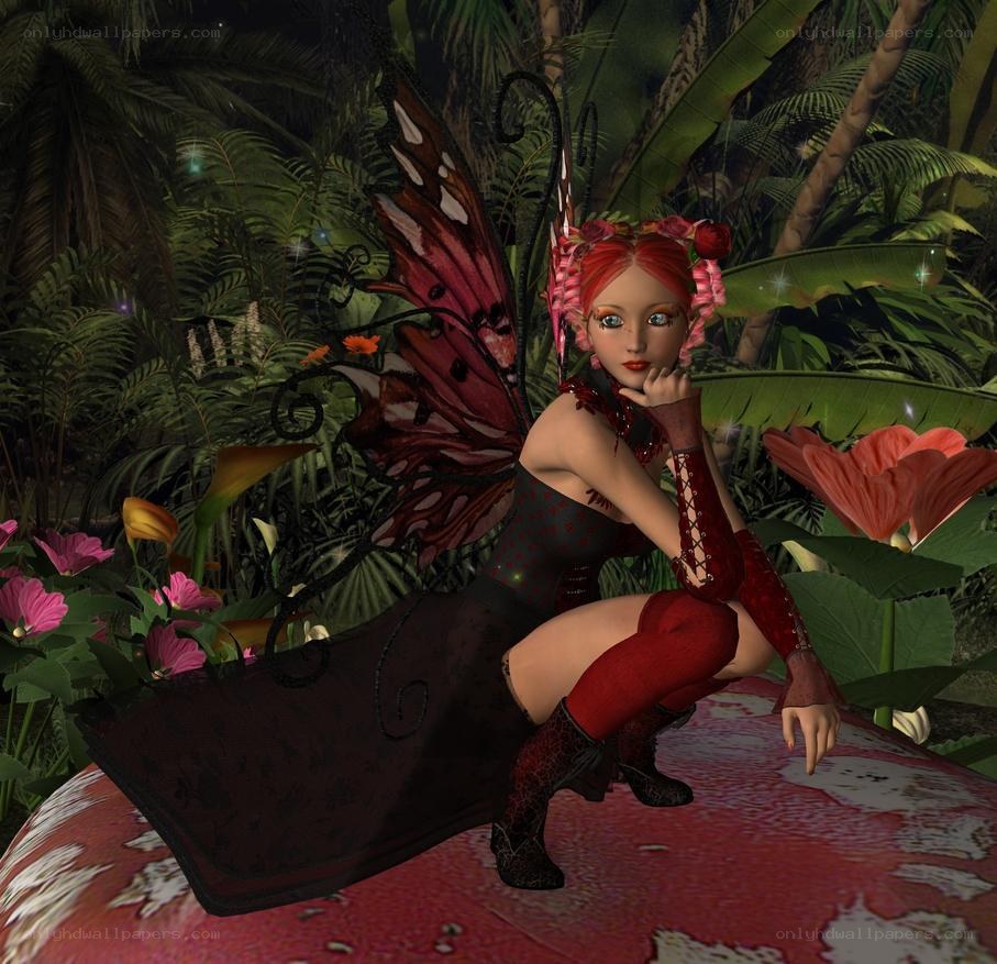 fairy in a jungle setting
