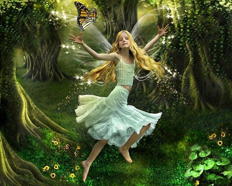 fairy in a magical forest
