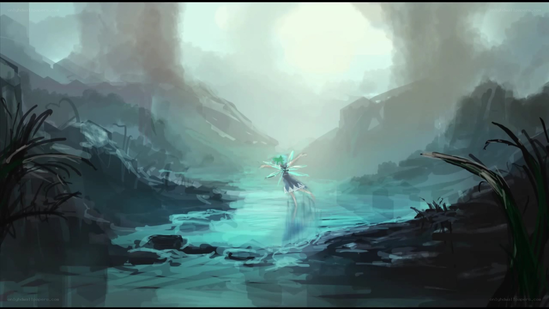 fairy in a misty river