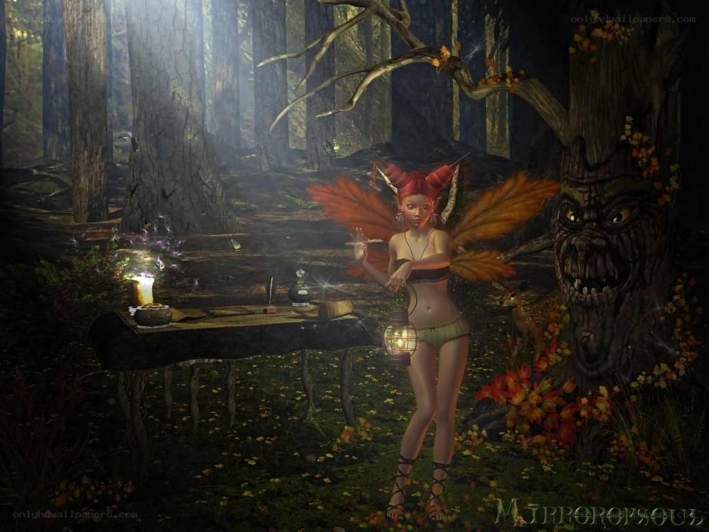 Fairy in a mystical forest
