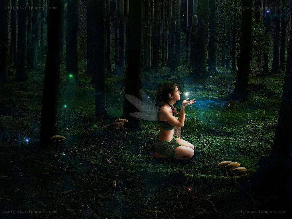 Fairy in a mystical forest