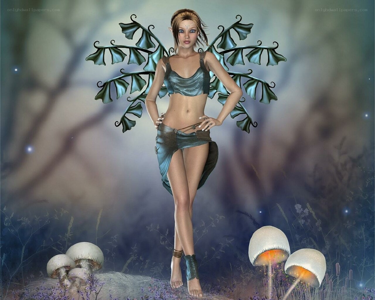 Fairy in a mystical forest