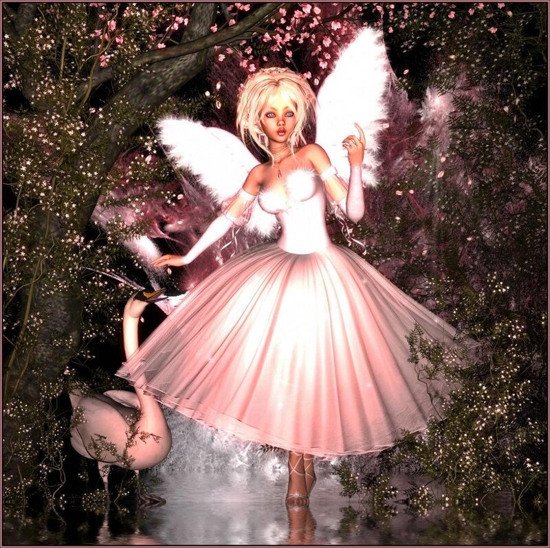 fairy in a pink dress