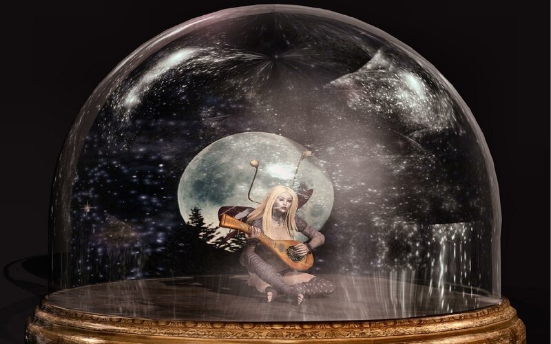 fairy in a snow globe