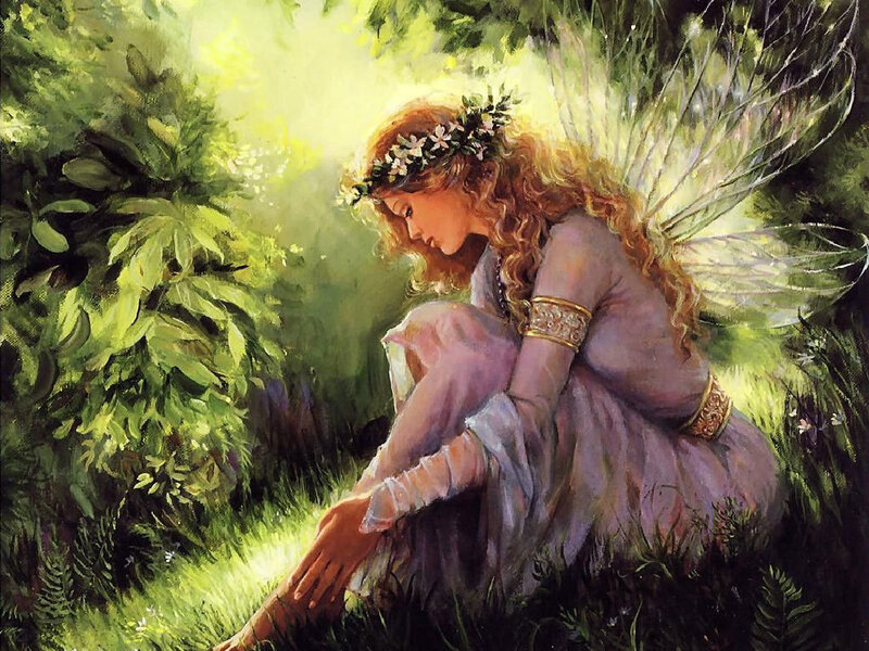 fairy in a sunlit glade
