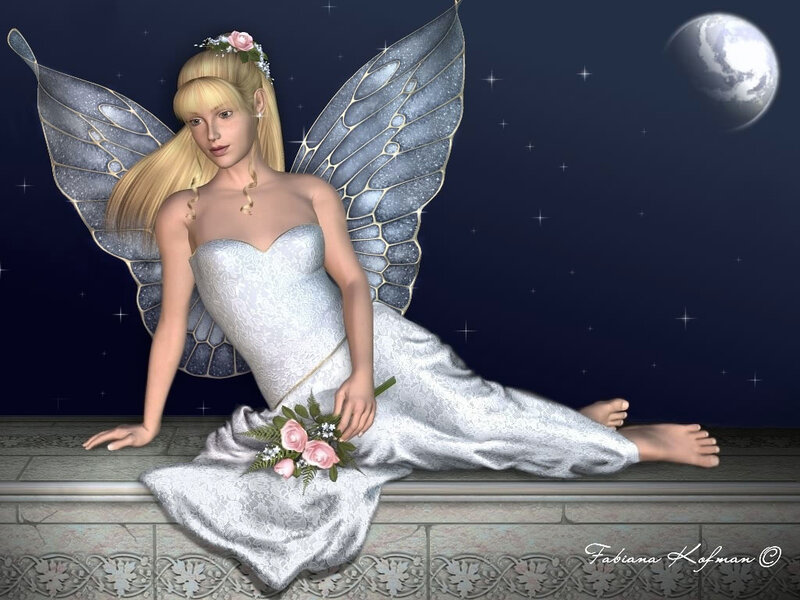 Fairy in a white dress