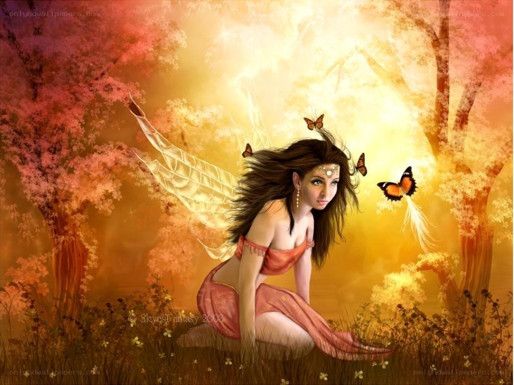 fairy in autumn forest