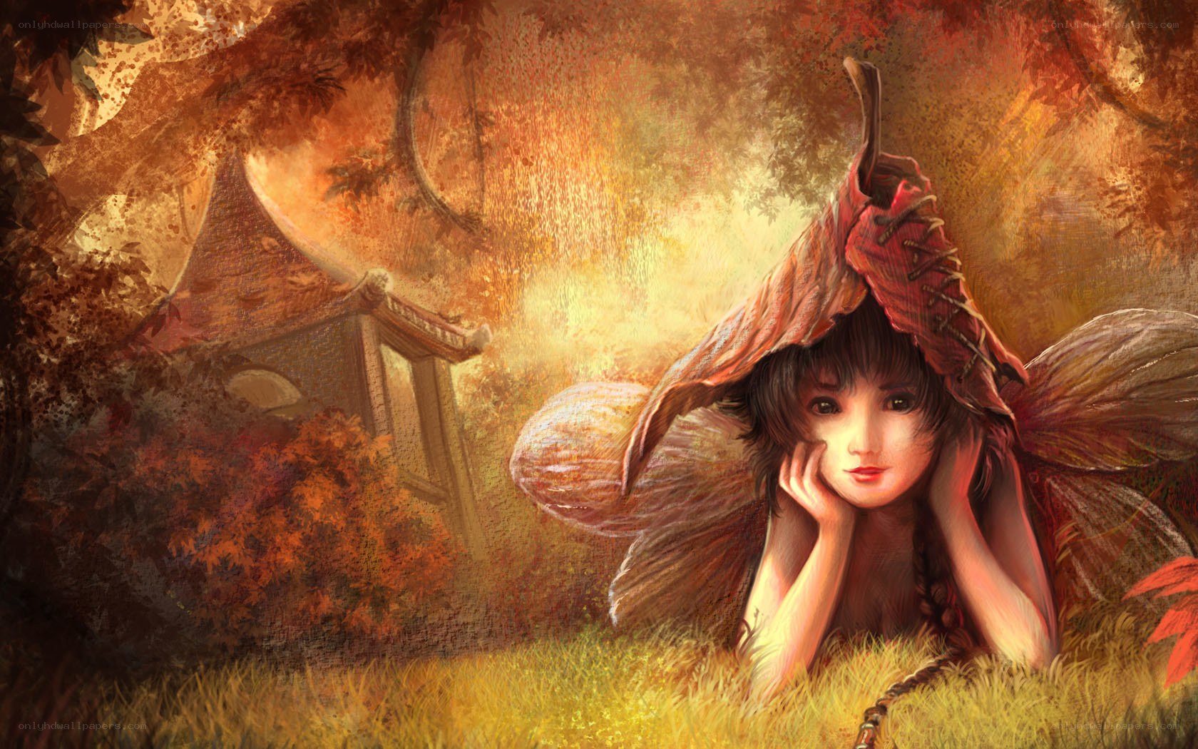fairy in autumn forest