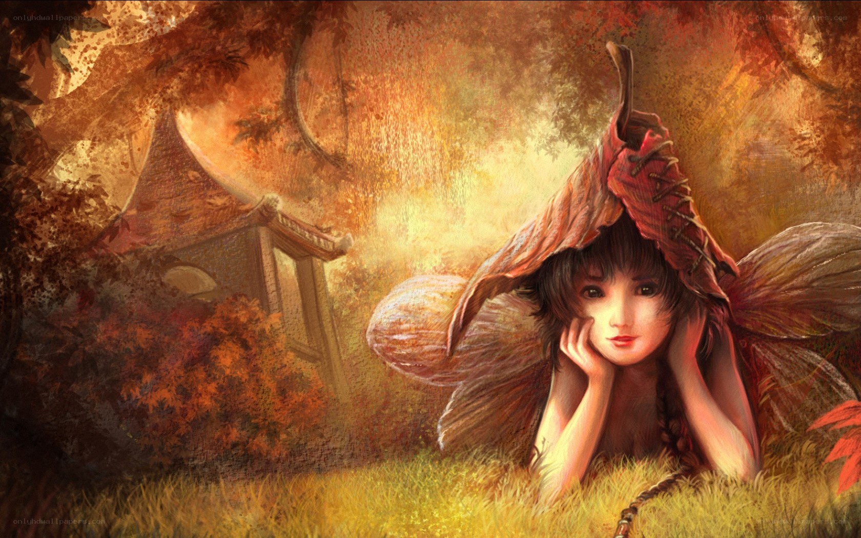 fairy in autumn forest