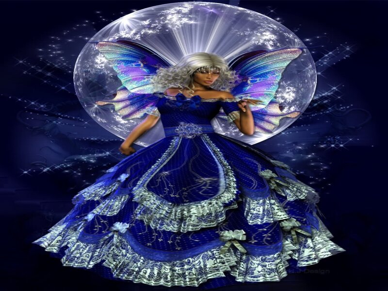 Fairy in Blue Dress — Fantasy