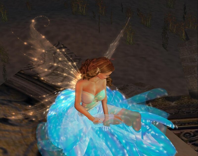 fairy in blue dress
