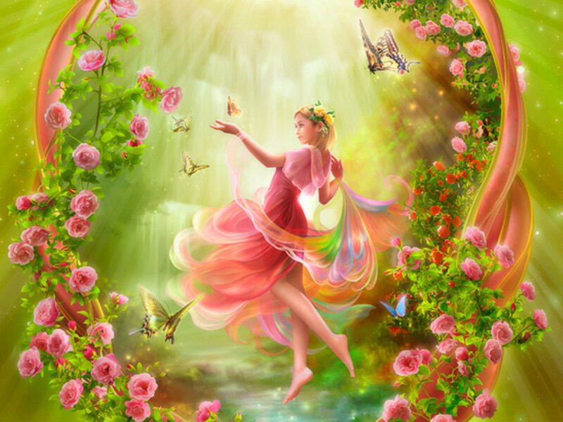 Fairy in Floral Arch