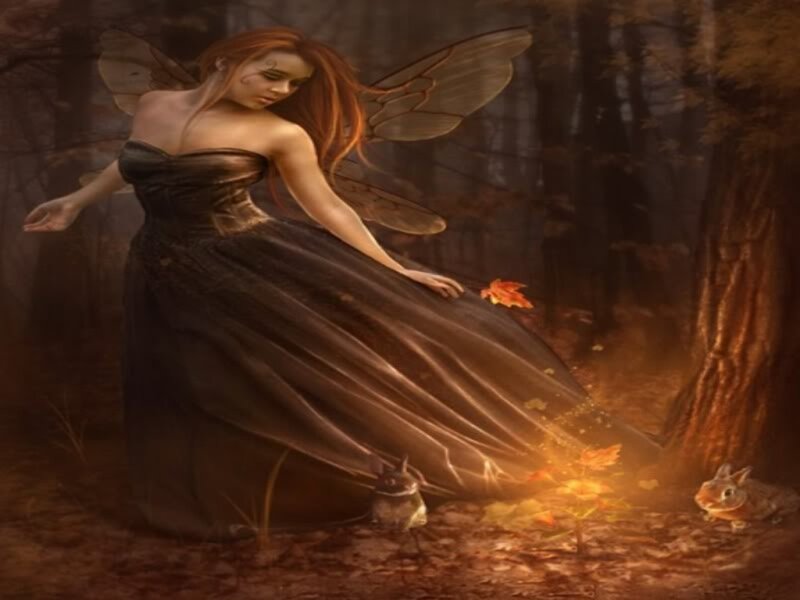 Fairy in Forest — Brown, Dramatic, Autumn