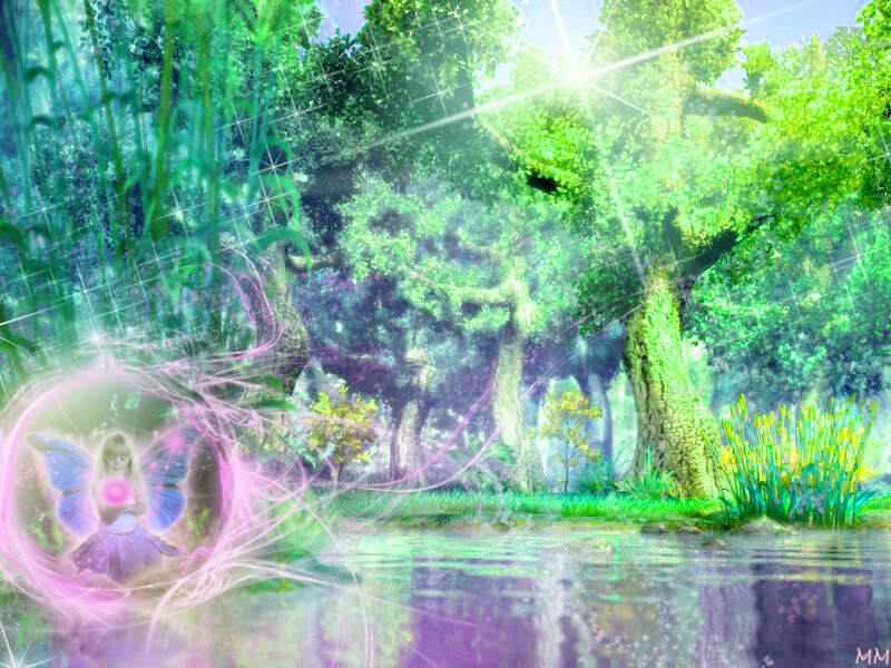 Fairy in Forest — Green, Magical, Afternoon