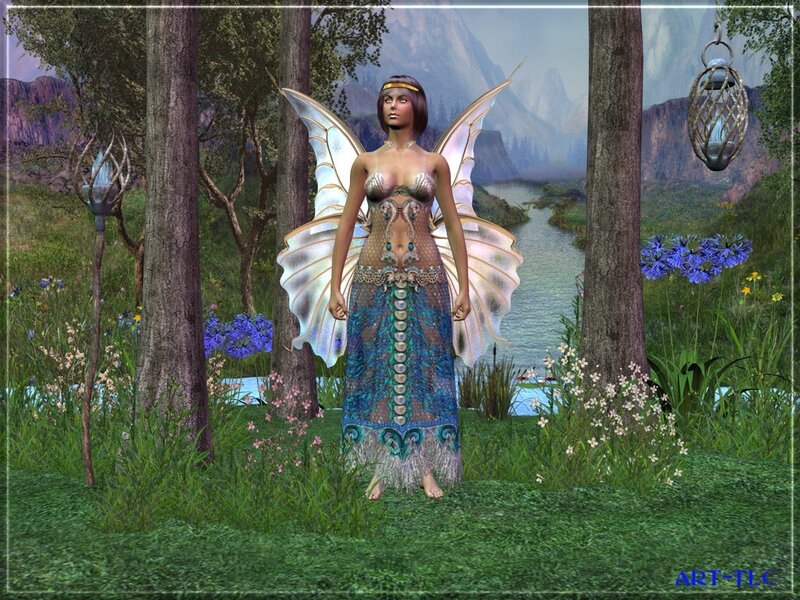 Fairy in Forest — Green, Serene, Afternoon, 3d Render