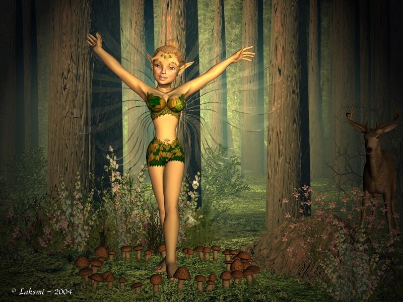 Fairy in Forest — Green, Serene, Afternoon