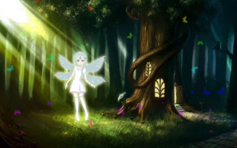 Fairy in Forest — Green