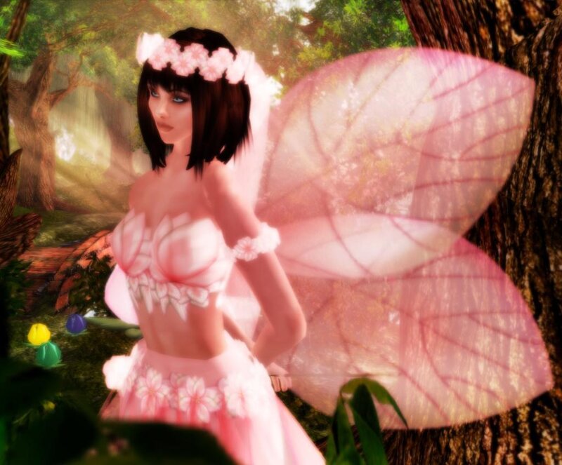 Fairy in Forest — Pink, Serene