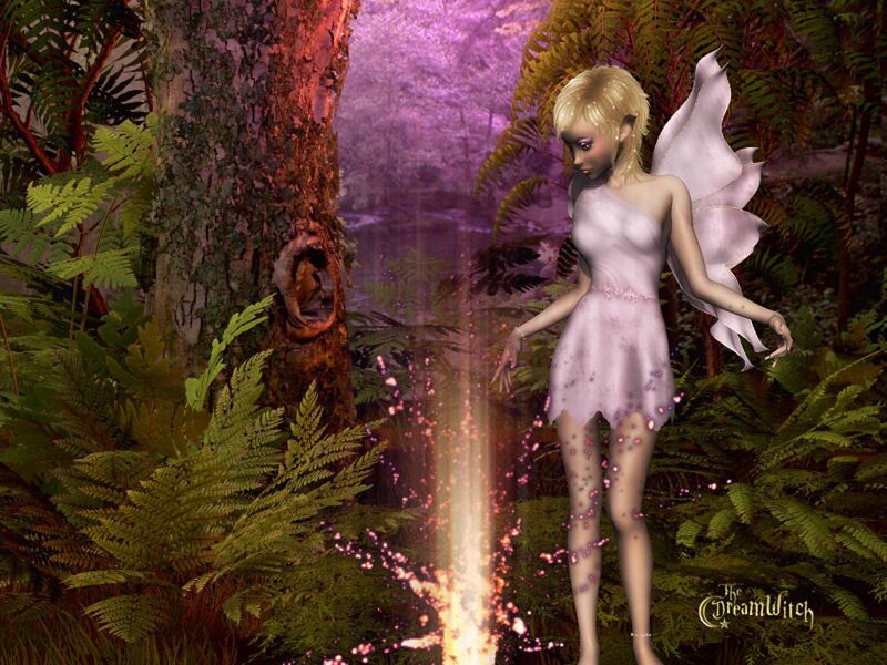 Fairy in Forest — Purple, Magical