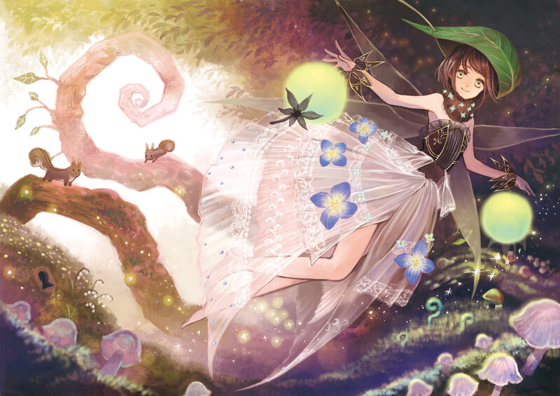 Fairy in Forest — Purple, Whimsical