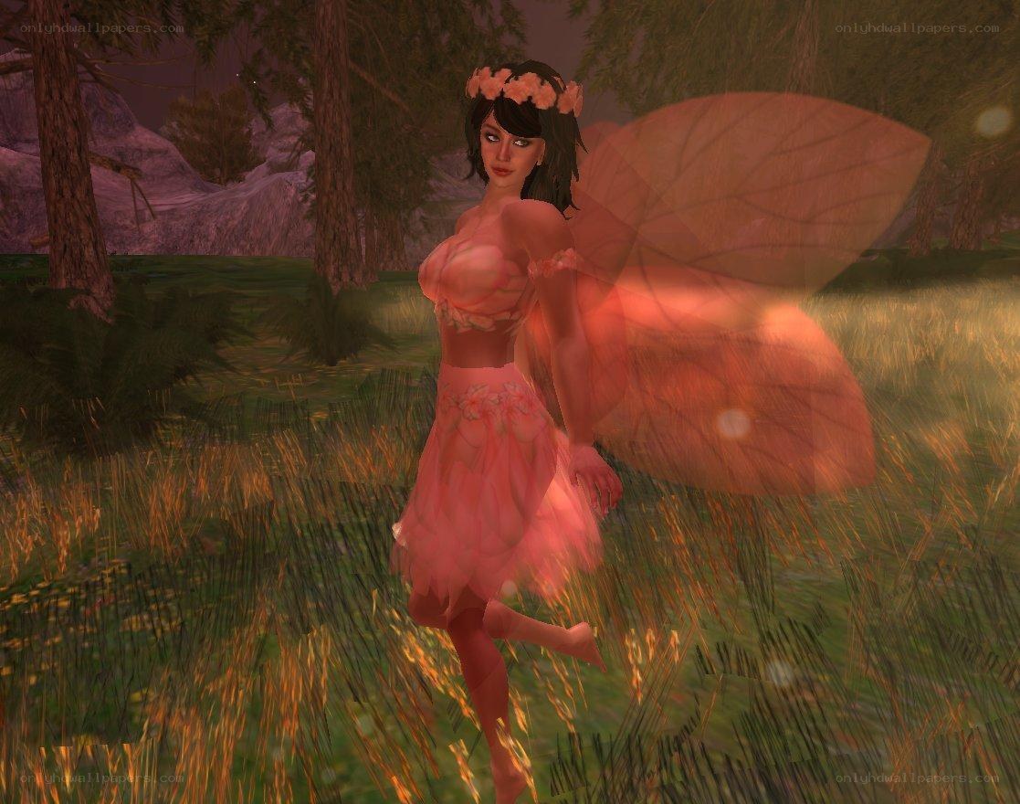 fairy in forest scene