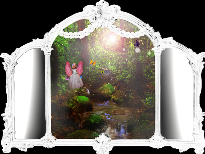 fairy in forest scene