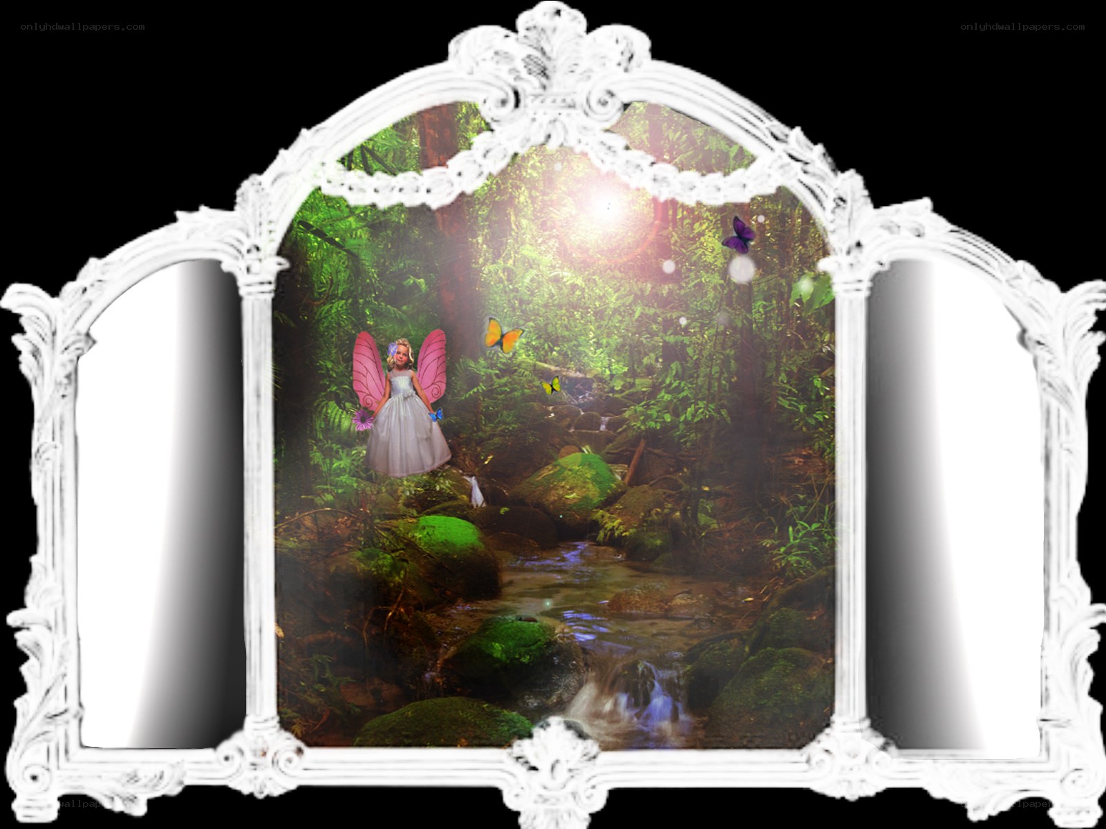 fairy in forest scene