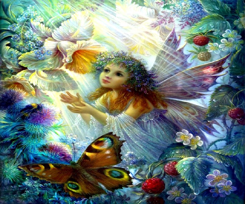 Fairy in Garden — Green, Serene, Spring