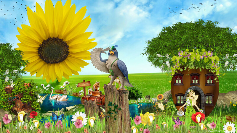 Fairy in Garden — Green, Whimsical, Afternoon