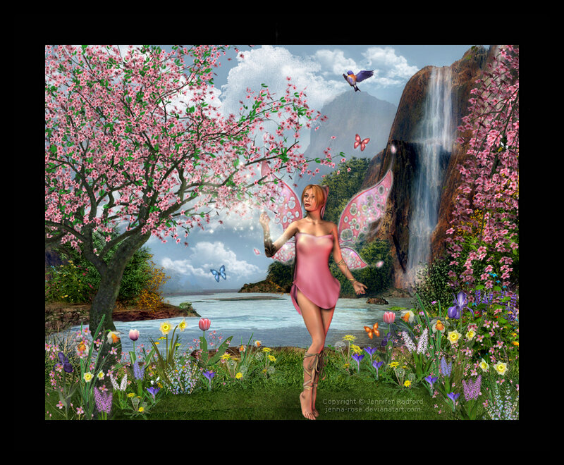 Fairy in Garden — Pink