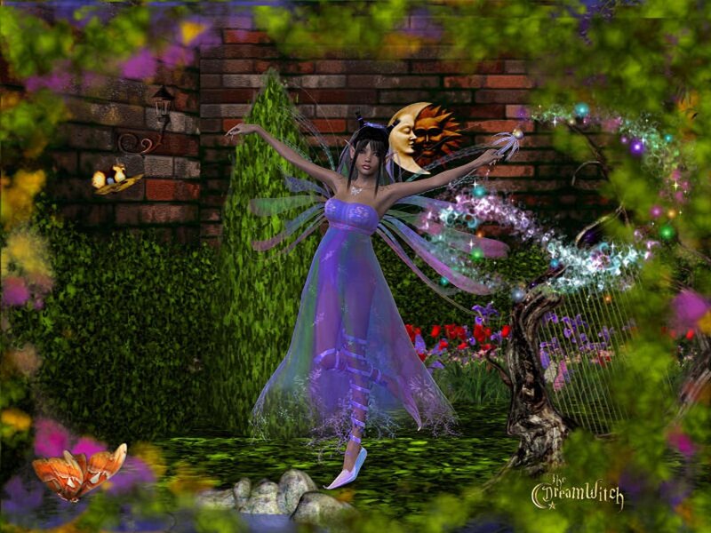 Fairy in Garden — Purple, Magical