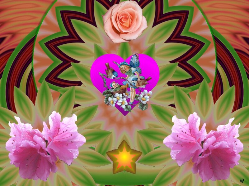 Fairy in Heart Shape — Pink