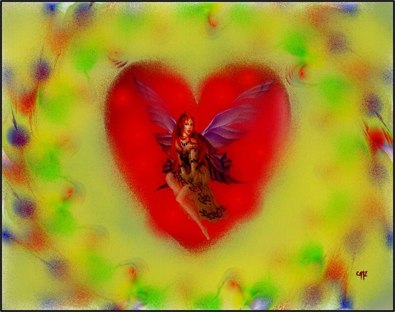 Fairy in Heart Shape