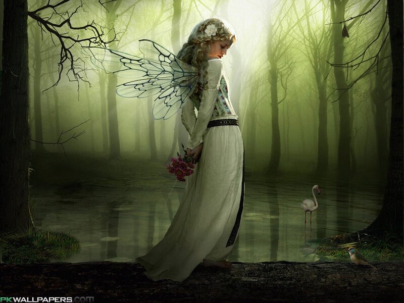 Fairy in Misty Forest