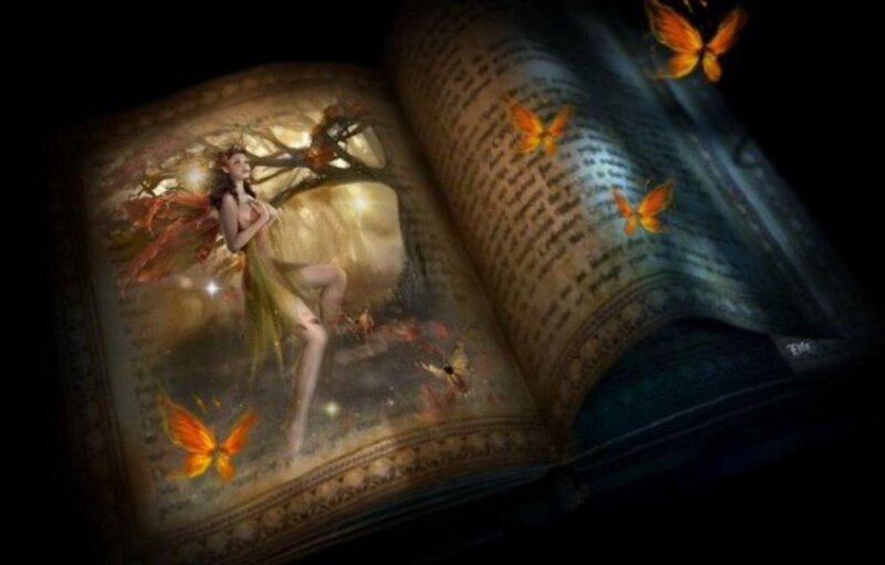 Fairy in Open Book — Orange